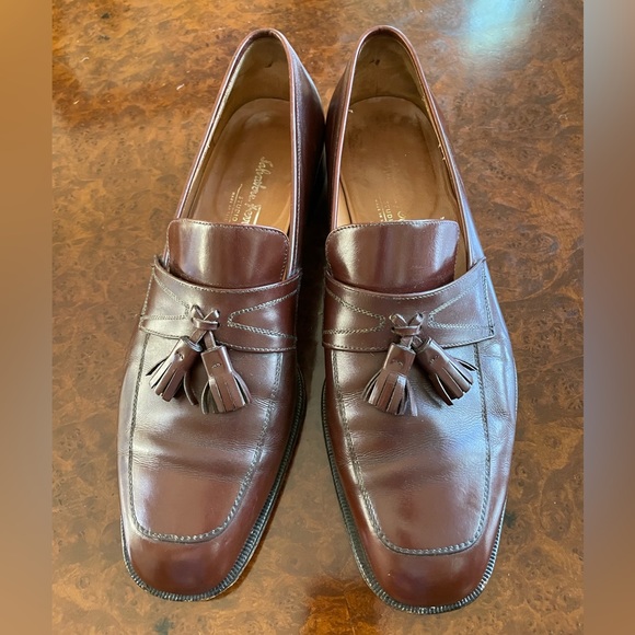 Salvatore Ferragamo Other - Salvatore Ferragamo Made in Italy Leather Tassel Loafer in Brown Size 11 D